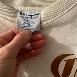 Champion crop sweater.